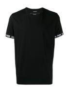 Balmain Logo Sleeve T-shirt - Black
