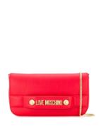 Love Moschino Logo-embellished Clutch - Red