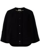Chloé Cape Sleeve Jacket, Women's, Size: 40, Black, Virgin Wool/polyamide/cotton/viscose