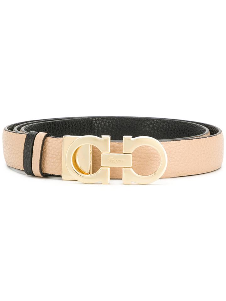 Salvatore Ferragamo Double Gancio Belt - Nude & Neutrals
