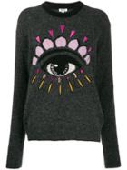 Kenzo Eye Embellished Sweater - Grey