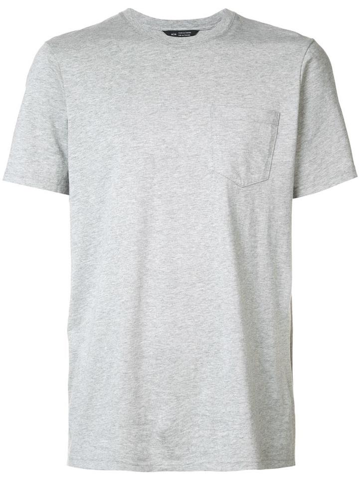 Wings+horns Pocket T-shirt, Men's, Size: Small, Grey, Cotton