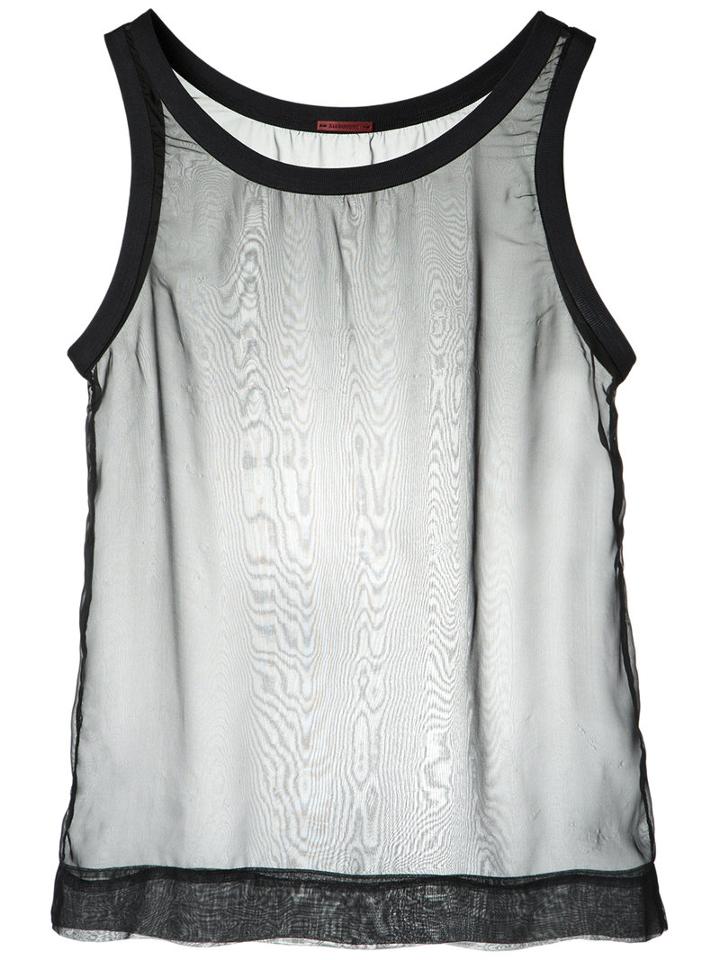 À La Garçonne - Sheer Tank Top - Men - Polyester - M, Black, Polyester