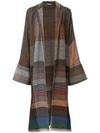Dusan Embroidered Cardi-coat - Brown