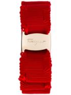 Salvatore Ferragamo - Bow Embroidered Hairband - Women - Cotton/polyamide/rayon/brass - One Size, Red, Cotton/polyamide/rayon/brass