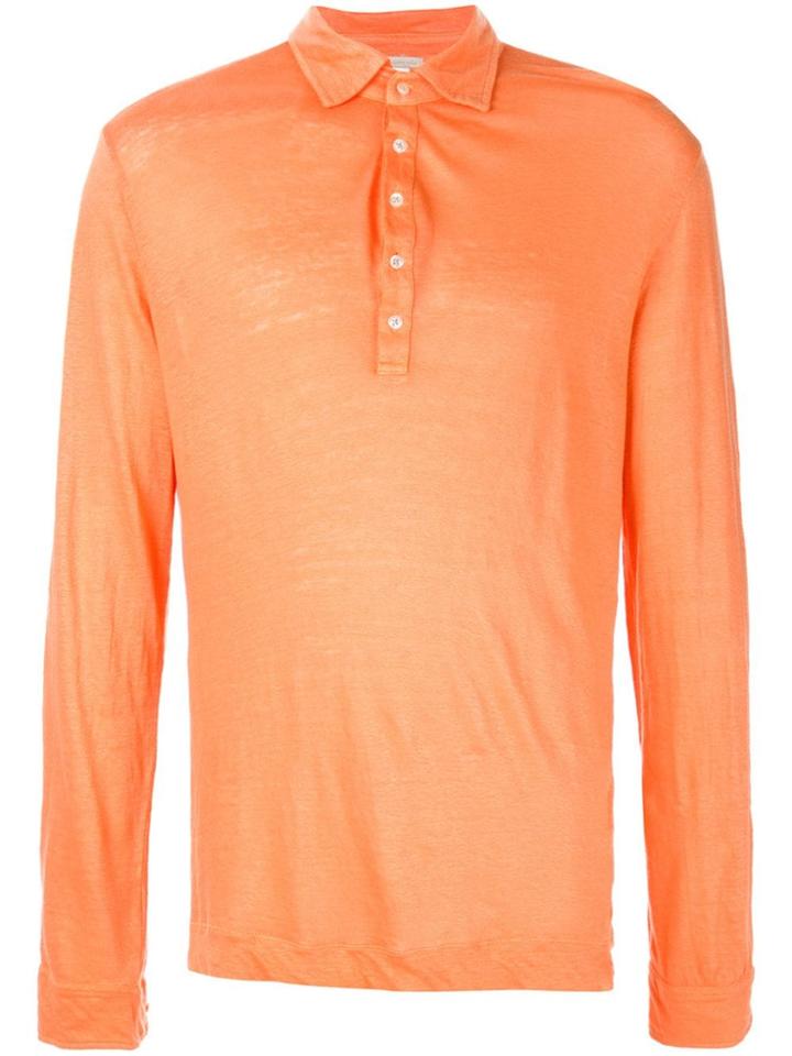 Massimo Alba Long-sleeve Polo Shirt - Orange
