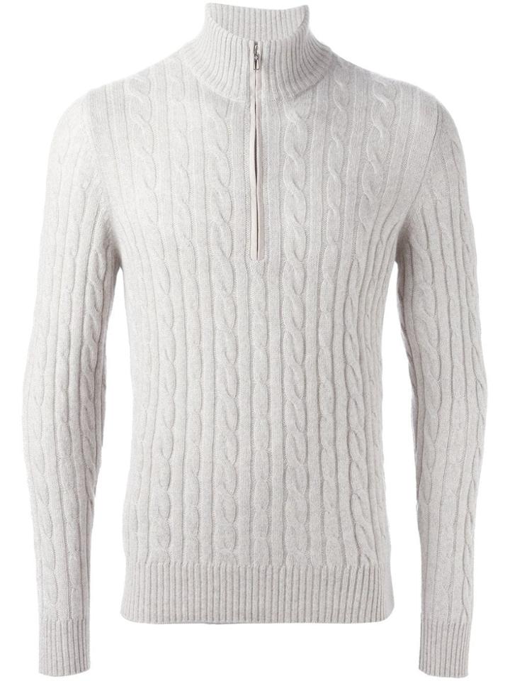 Loro Piana Cable Knit Sweater - Neutrals