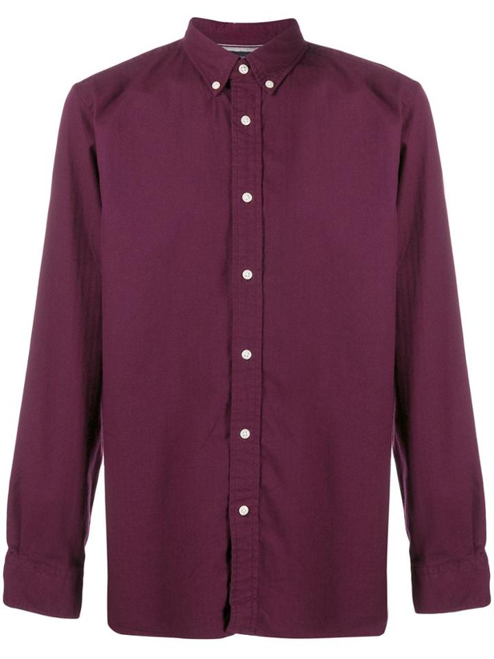 Tommy Hilfiger Logo Embroidered Shirt - Purple