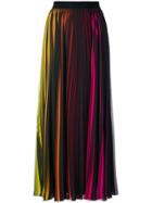 Marcelo Burlon County Of Milan Rainbow Pleated Maxi Skirt - Black