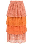 Nk Midi Lace Kirt - Orange