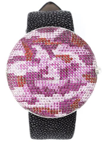 Christian Koban 'clou' Dinner Watch With A Camouflage Pattern - Pink