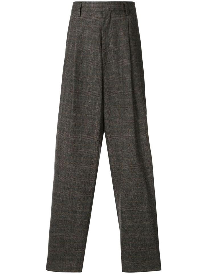 Kolor Pleat Detailed Wide Trousers - Brown