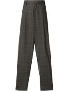 Kolor Pleat Detailed Wide Trousers - Brown