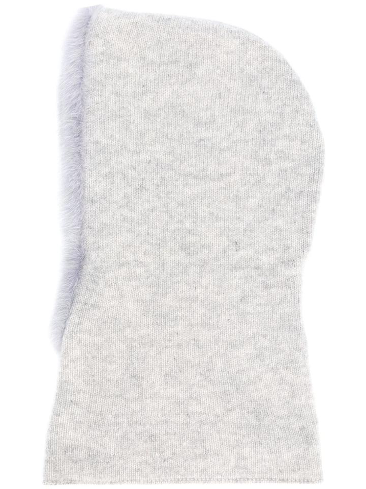 N.peal Fur Trim Ski Hood - Grey