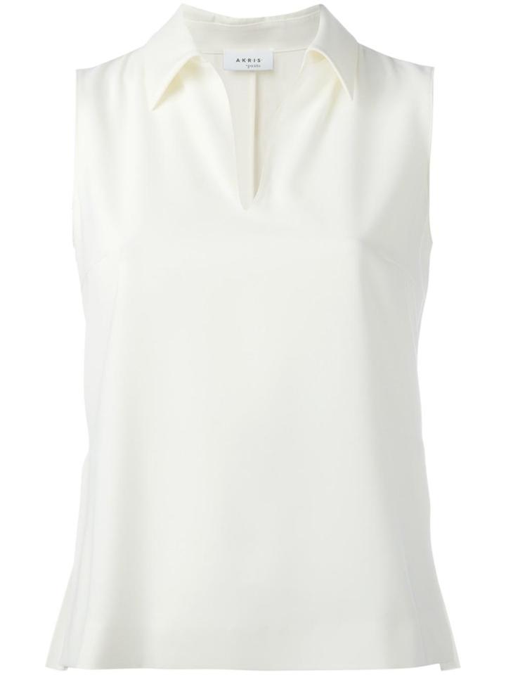 Akris Punto Classic Collar Tank Top - Nude & Neutrals