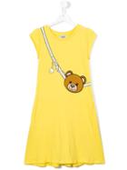 Moschino Kids Teddy Bear Dress, Girl's, Size: 14 Yrs, Yellow/orange