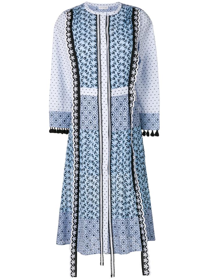 Altuzarra Floral Embroidered Grenelle Dress - Blue
