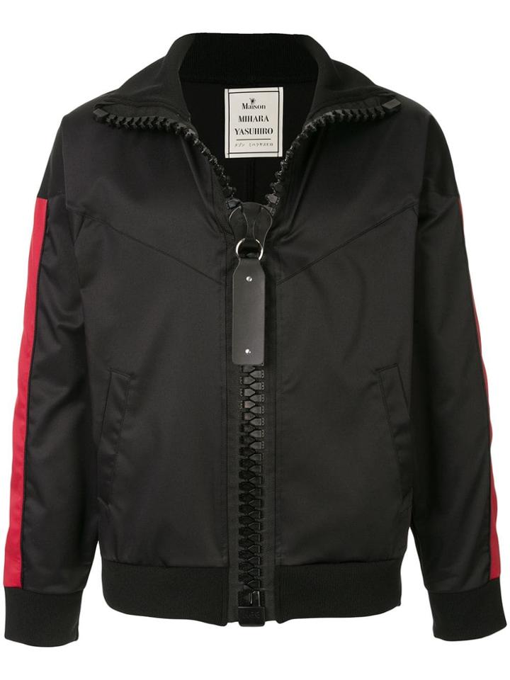 Maison Mihara Yasuhiro Side Stripe Bomber Jacket - Black