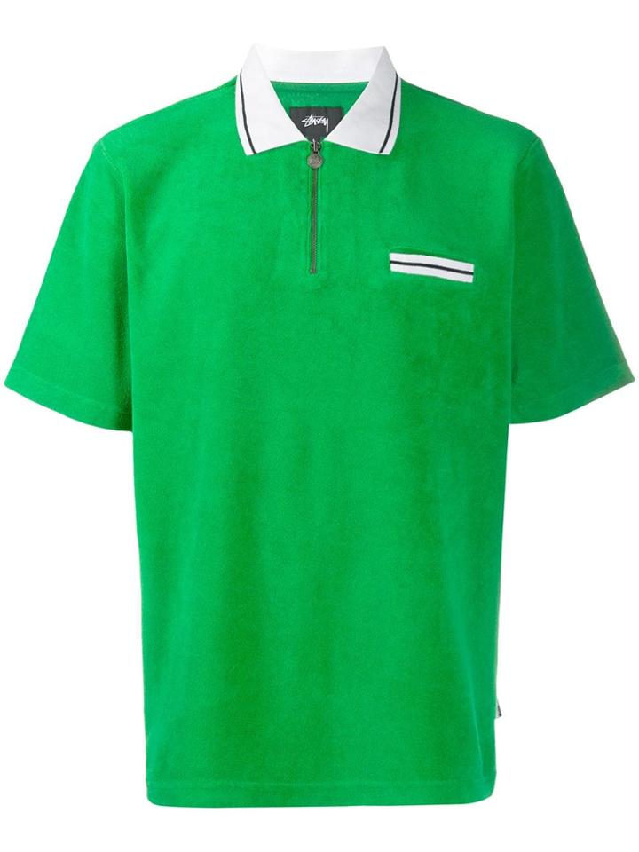 Stussy Towelling Polo Shirt - Green