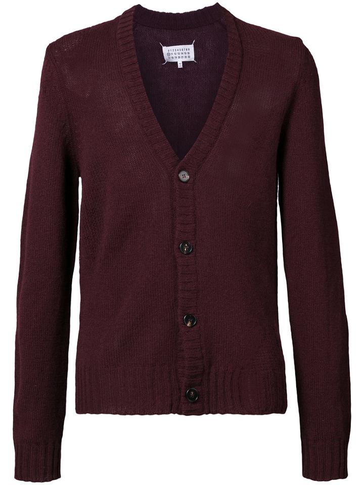 Knitted Cardigan - Men - Wool - Xl, Red, Wool, Maison Margiela