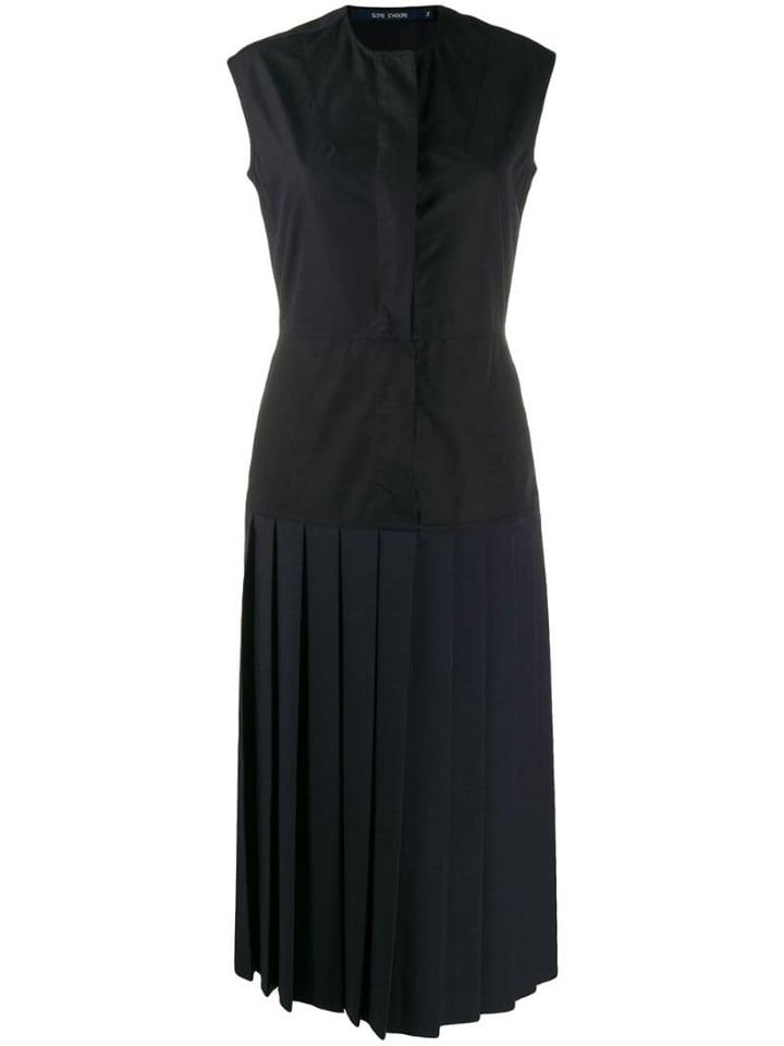 Sofie D'hoore Drop-waist Pleated Dress - Blue