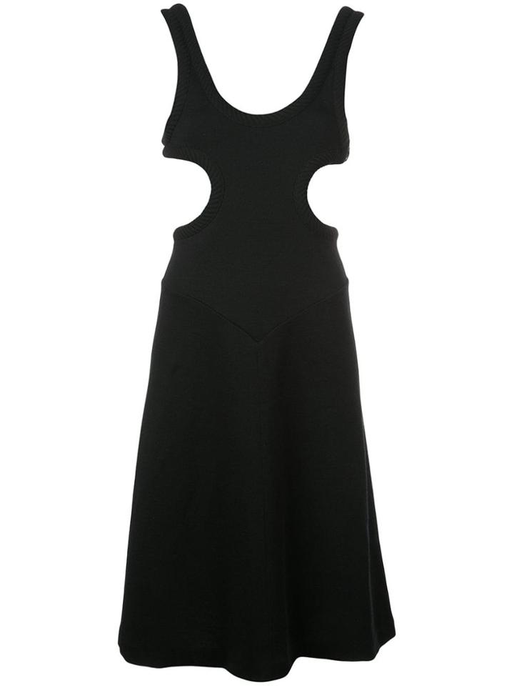 Rudi Gernreich Cut-detail Flared Dress - Black