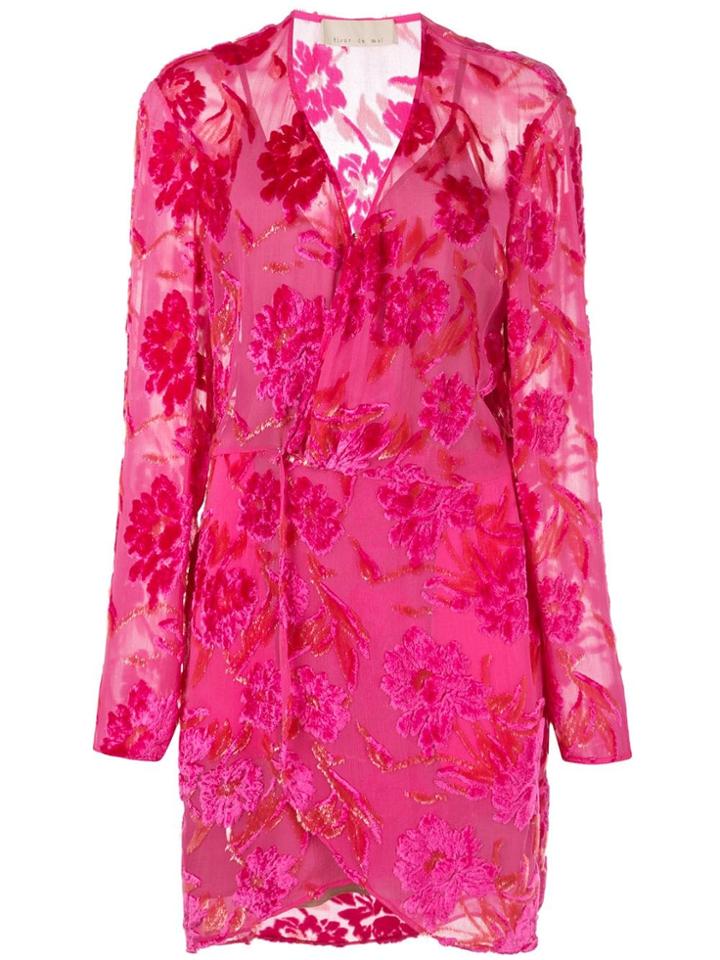 Fleur Du Mal Floral Wrap Dress - Pink