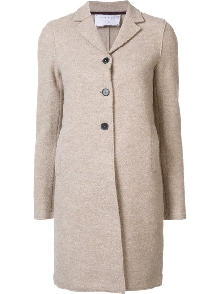 Harris Wharf London Single Breasted Coat, Women's, Size: 46, Nude/neutrals, Alpaca