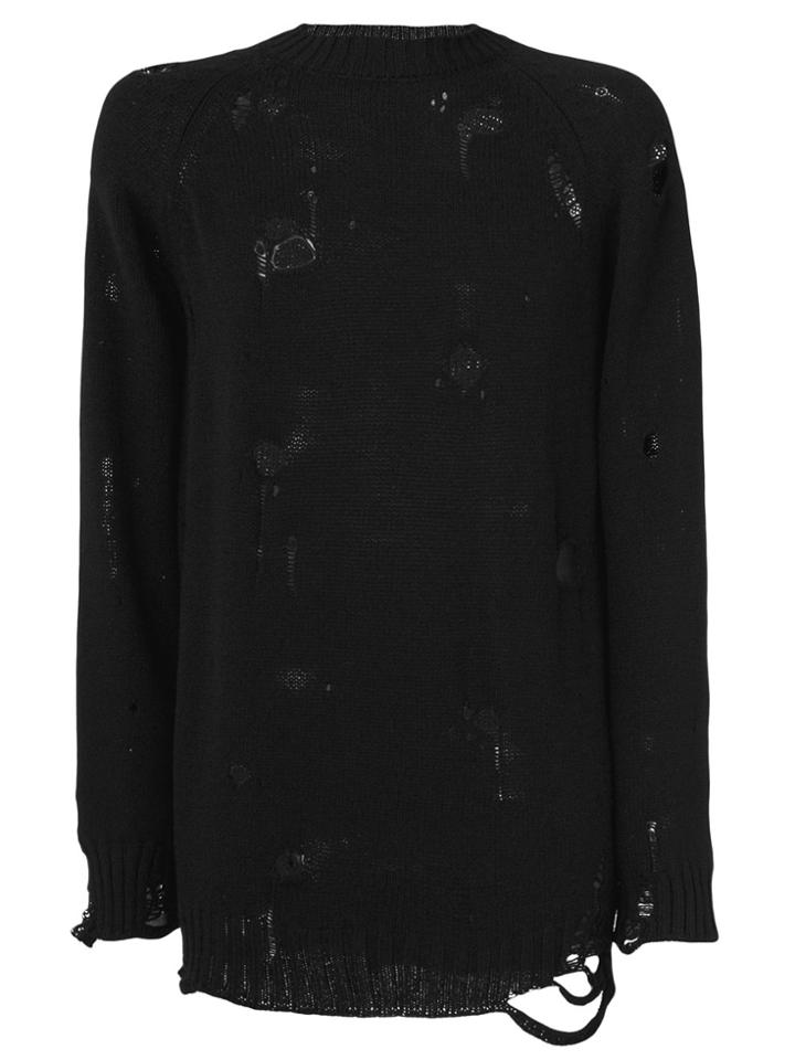 Maison Mihara Yasuhiro Distressed Sweater - Black