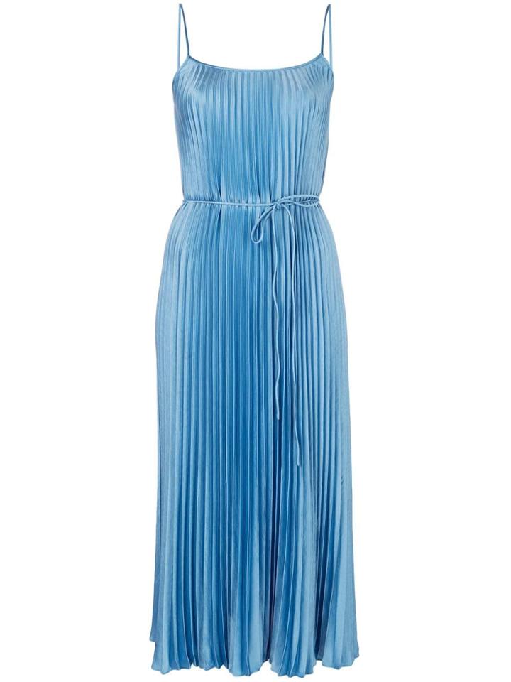 Vince Pleated Midi Dress - Blue