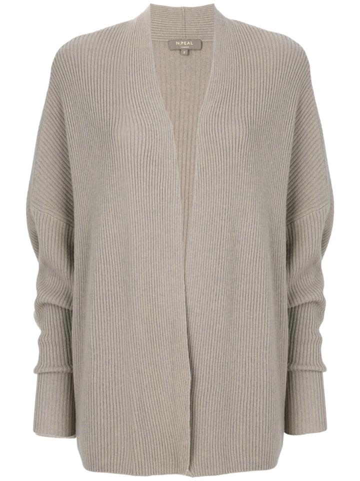 N.peal Ribbed Wrap Cardigan - Nude & Neutrals