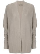 N.peal Ribbed Wrap Cardigan - Nude & Neutrals