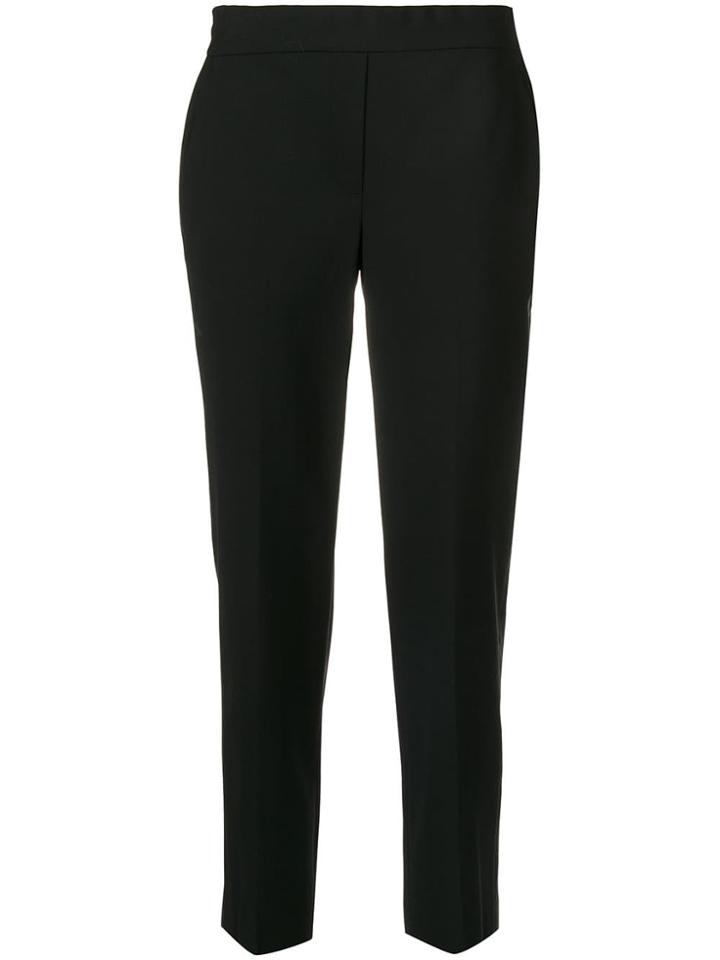 Theory Cropped Tapered Trousers - Black