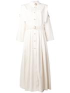 Walk Of Shame Long Buttoned Dress - White