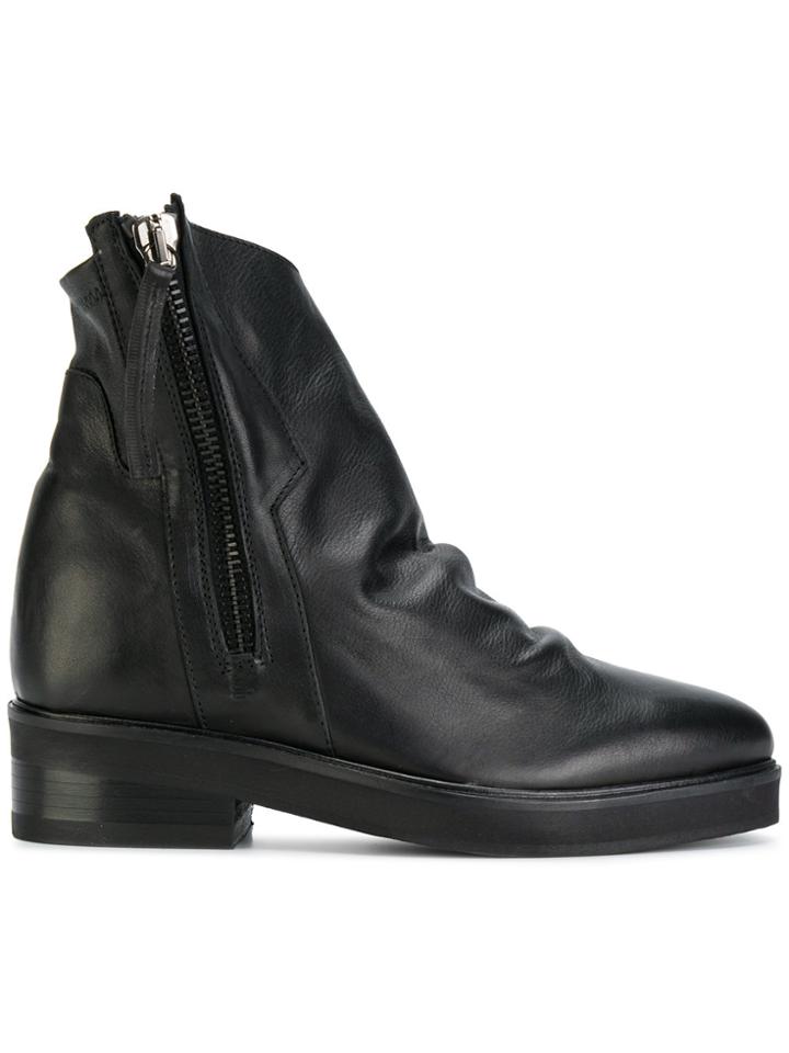 Cinzia Araia Zip Gathered Boots - Black