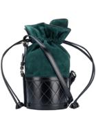 Carven Drawstring Bucket Shoulder Bag - Green