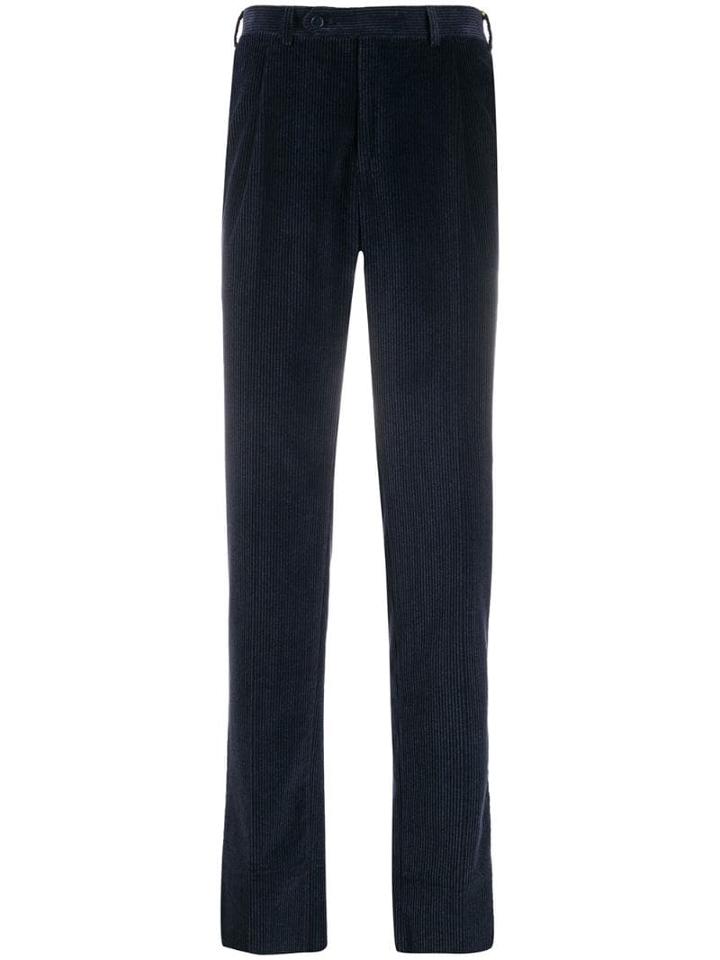 Canali Cotton Corduroy Chinos - Blue