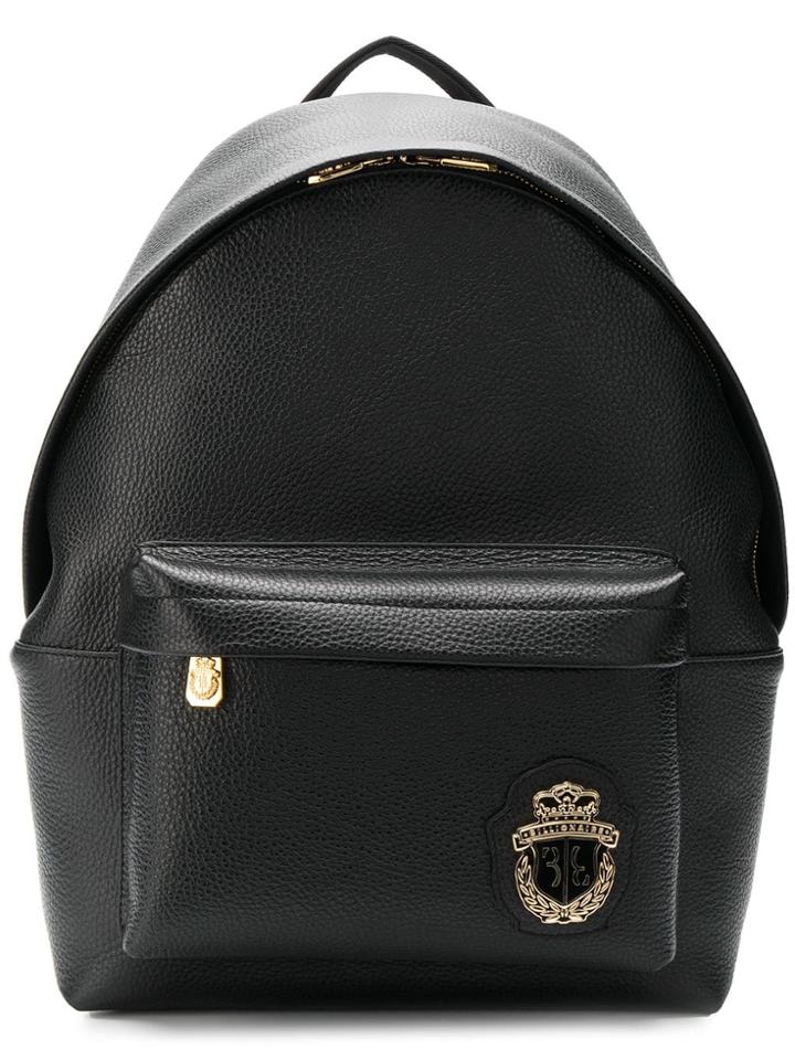 Billionaire Logo Plaque Backpack - Black