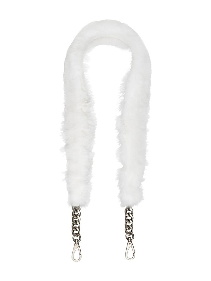 Miu Miu Fur Shoulder Strap - White