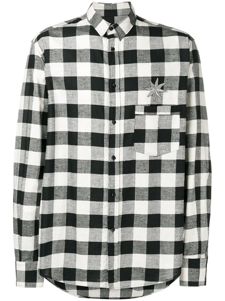 Christian Pellizzari Checked Shirt - Black