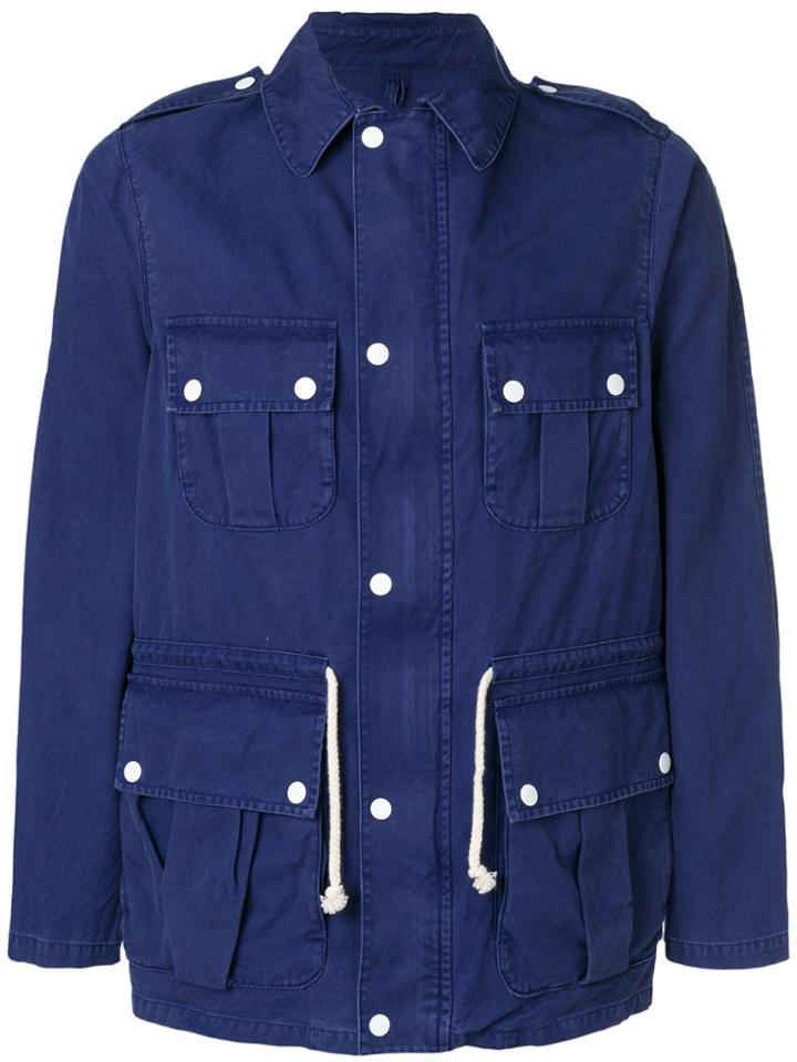 Maison Kitsuné Point-collar Field Jacket - Blue