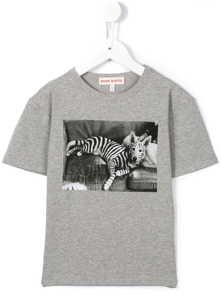 Anne Kurris 'lou' Zebra T-shirt, Boy's, Size: 6 Yrs, Grey