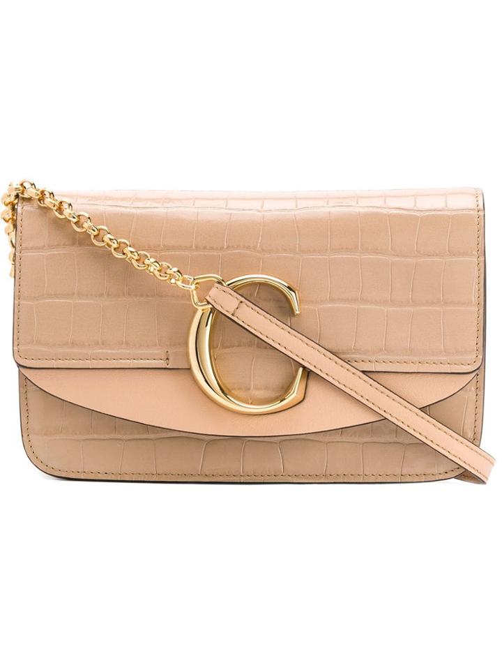 Chloé C Chain Clutch - Pink