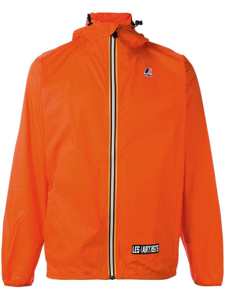 K-way K-way X Les (art)ists Printed Anorak Jacket, Men's, Size: Medium, Yellow/orange, Polyamide