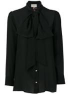 Gucci - Printed Blouse - Women - Silk - 36, Black, Silk