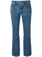 Alexander Mcqueen Cropped Flared Jeans, Women's, Size: 42, Blue, Cotton