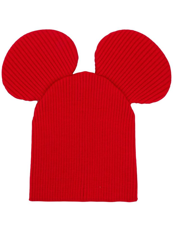 Comme Des Garçons Shirt Boys Mouse Ears Beanie Hat - Red