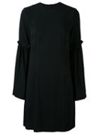 Mm6 Maison Margiela - Flared Sleeves Dress - Women - Polyester - 40, Black, Polyester