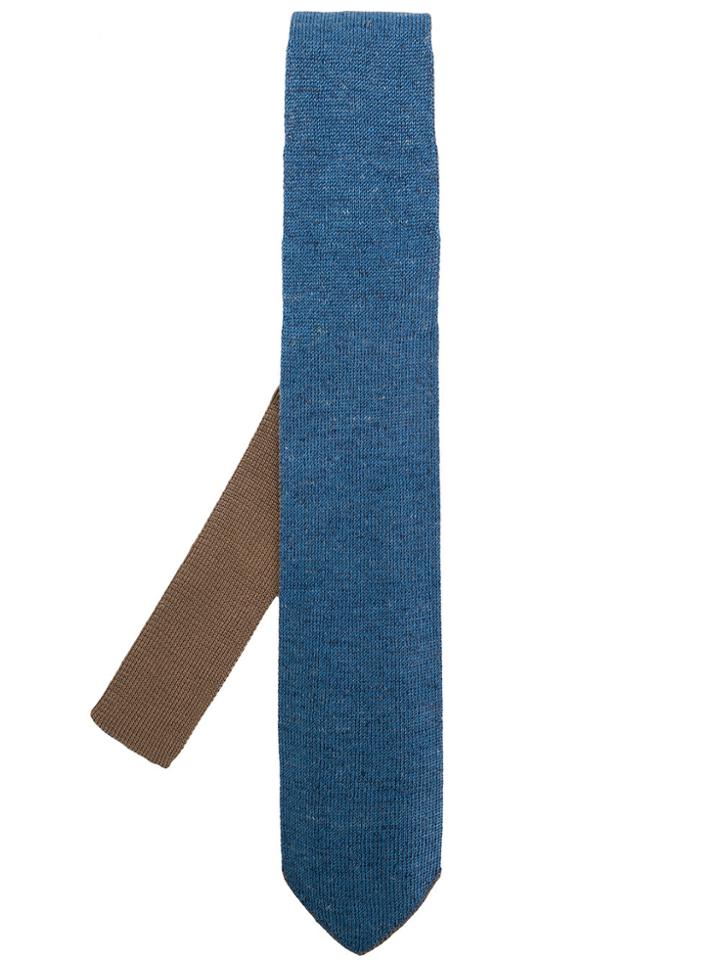 Lardini Fine Knit Tie - Blue