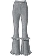 Dilara Findikoglu Flared Tracksuit Trousers - Metallic